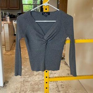 Lulus Grey Knot Sweater
